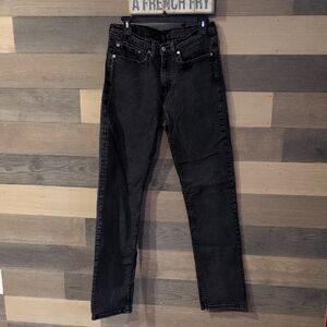 Levis 514 Straight Fit Men's Black Jeans. 34W/36L